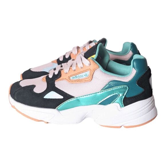 ADIDAS Falcon 'Clear Pink Aero Green' Sneakers Size 7.5 - Picture 2 of 9